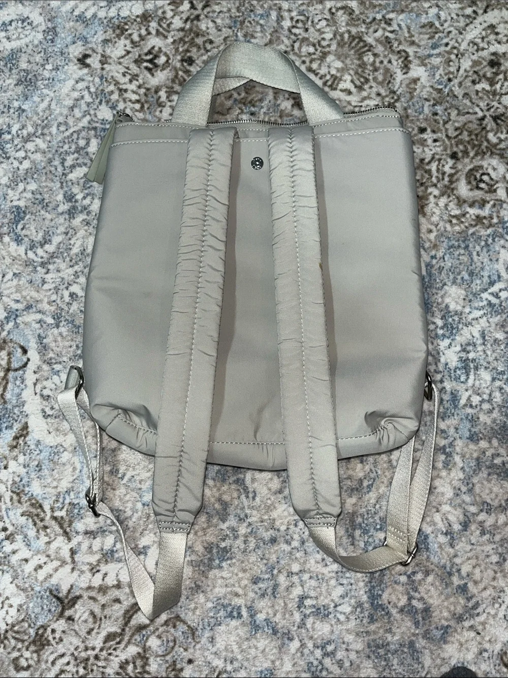House of Harlow Quilted Women's Backpack - greenish gray